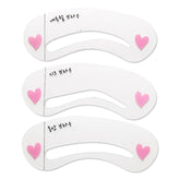 3 in 1 Eyebrow Stencil Shape Template Tools
